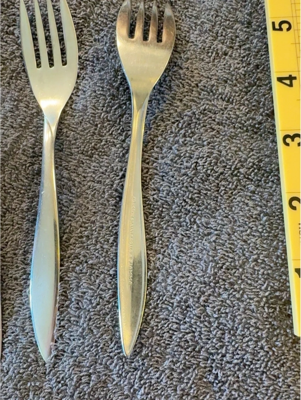 Vintage Traditions Flamma Stainless Salad Forks Set of 3 USA MCM